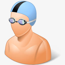 运动游泳男光图标免抠