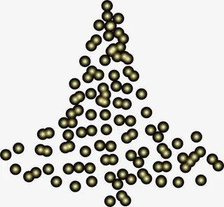 金色闪耀圣诞树免抠