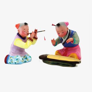 陕北秧歌泥塑免抠