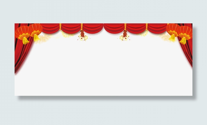 灯笼鞭炮幕布免抠