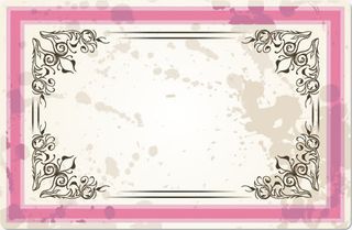 矢量复古边框花纹主题框免抠