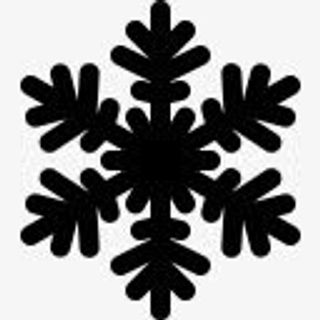 黑色雪花图标标签免抠