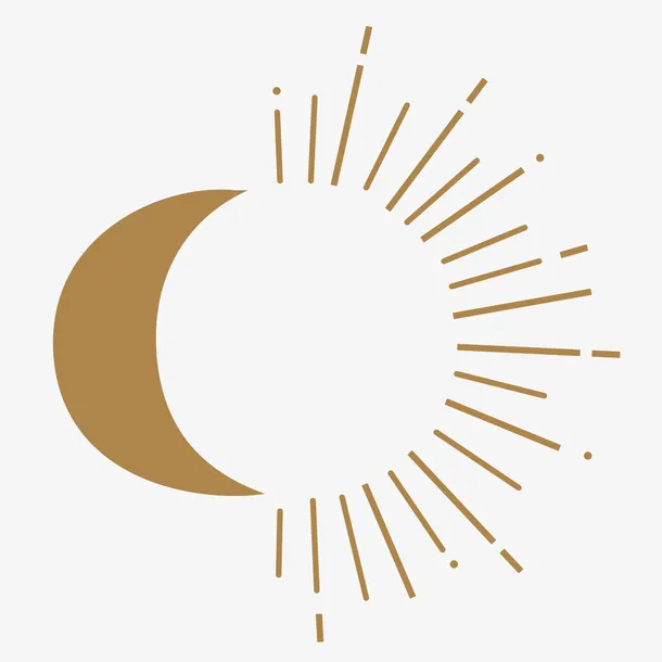金色质感阳光欧式太阳月亮星星元素免抠