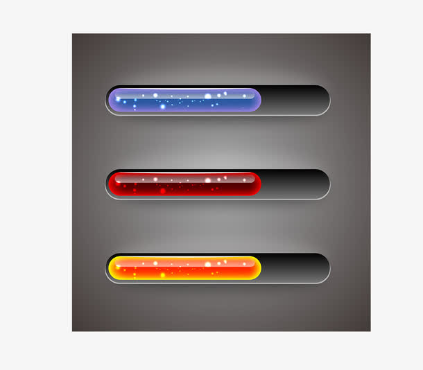 金属进度条矢量素材免抠