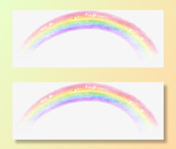 彩虹手绘卡通免抠