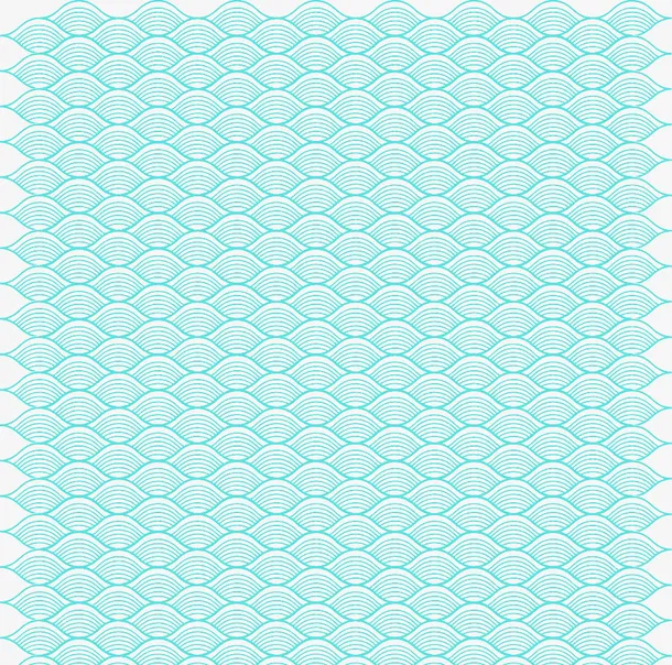 浅蓝色海浪波纹边框纹理免抠