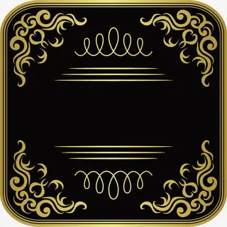 卡通黑色卡片免抠