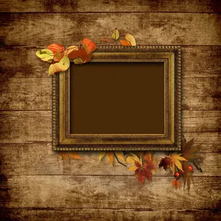 木板上的相框免抠