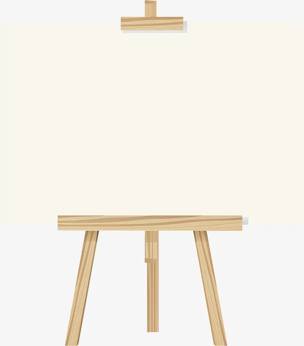 卡通空白画架免抠