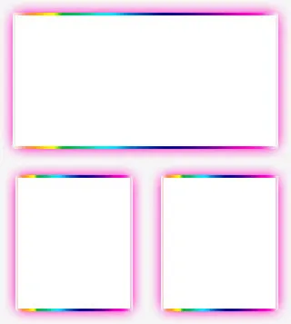 紫色荧光边框免抠