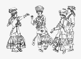 简笔画甩手舞免抠