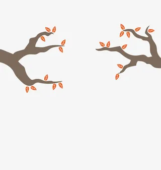 矢量秋天来了免抠