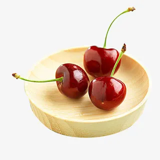 木盘上的车厘子免抠