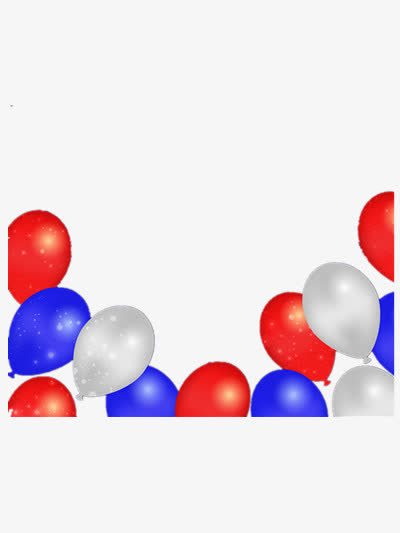 彩色气球边框免抠