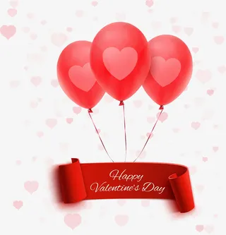 情人节爱心气球免抠