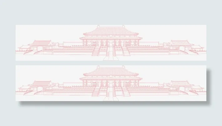 建筑北京剪影元素免抠