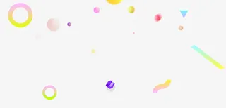 漂浮悬浮彩带装饰元素免抠