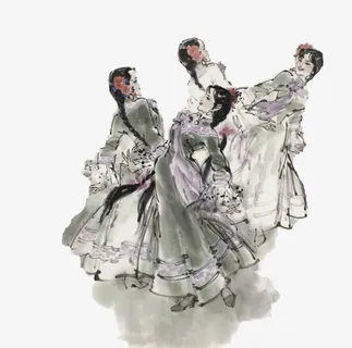 少数民族少女民族舞免抠