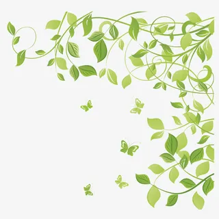 春天树叶藤蔓免抠