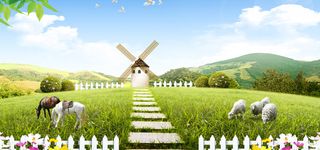 春天舒适绿色创意自然简约背景高清