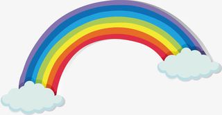 雨后彩虹免抠手绘/卡通卡通元素