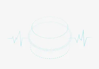 手绘蓝色线条光圈免抠