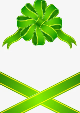 绿色中国结底纹免抠