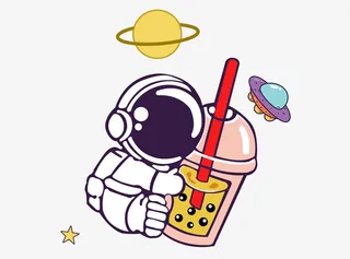 卡通宇航员太空免抠手绘/卡通卡通元素