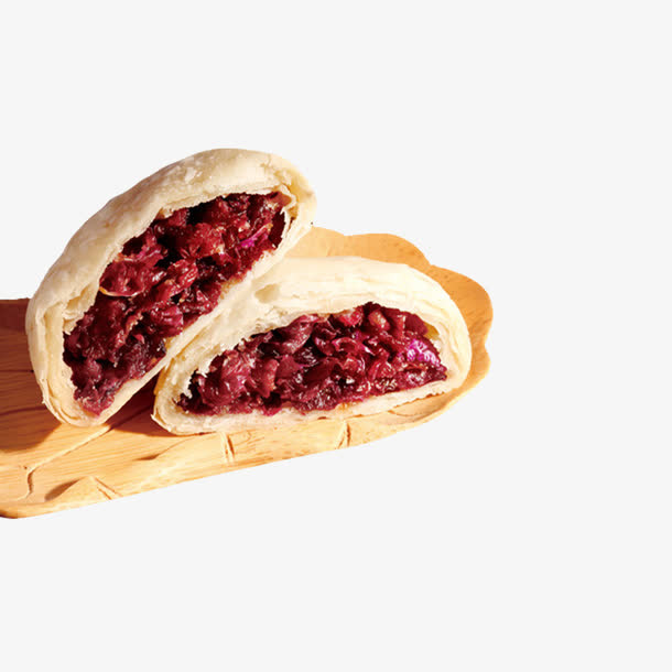 产品实物酥皮玫瑰鲜花饼免抠