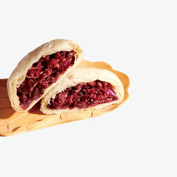产品实物酥皮玫瑰鲜花饼免抠