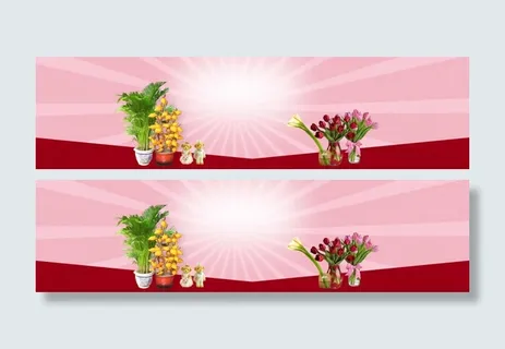 花卉banner海报
