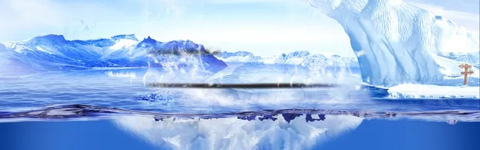 深蓝色海洋海报背景素材高清