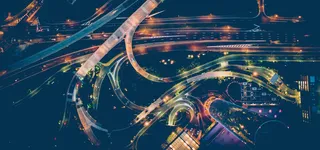 城市摄影橙色绿色紫色电商海报背景高清