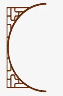 中国风木框海报设计免抠