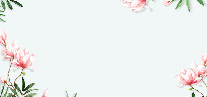 淘宝天猫花店淡绿色文艺清新海报背景高清