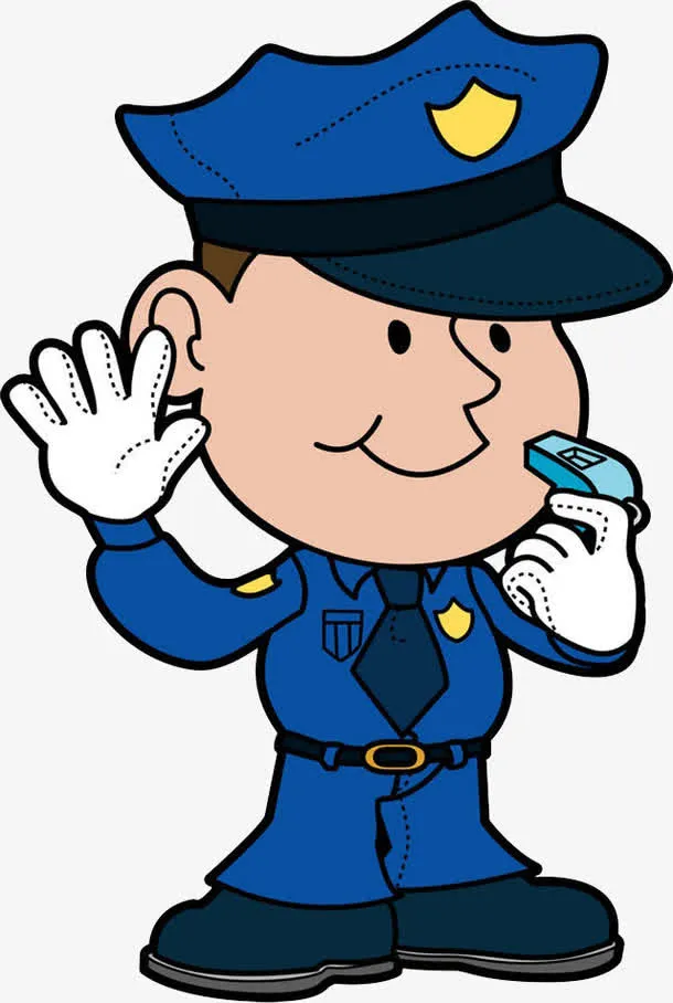 吹哨警察帽免抠