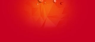 红色渐变光效海报免抠