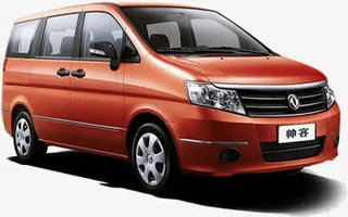 郑州日产帅客橙色商务汽车免抠