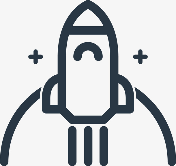 卡通火箭矢量素材图免抠