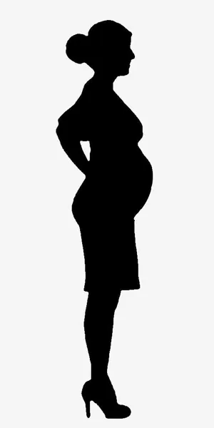 怀孕母亲剪影免抠