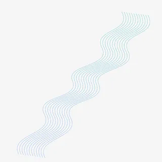 手绘蓝色科技动感线条免抠