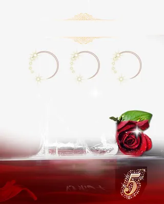 红色护肤品海报免抠