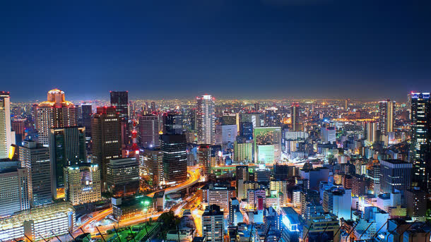 城市夜景幽静寂寥免抠