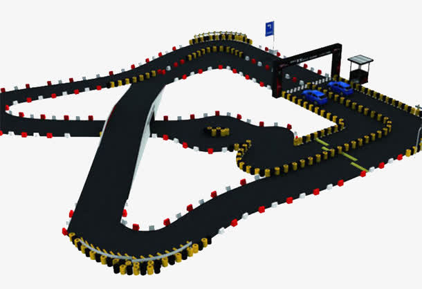 玩具乐高赛道免抠