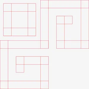 矢量红色回型图免抠