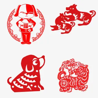 狗年剪纸免抠