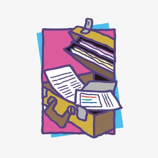 手绘抽屉纸张模型免抠