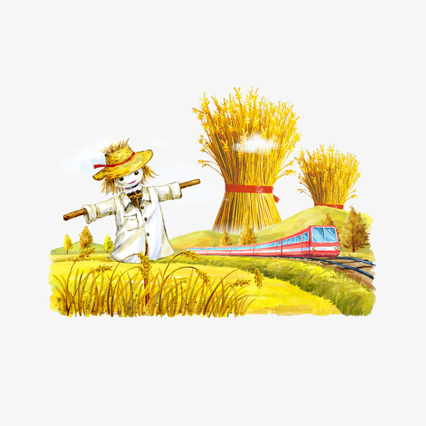 一个稻草人免抠