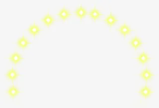 黄色光效星光元旦装饰免抠