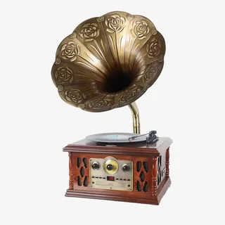 玫瑰花朵留声机免抠